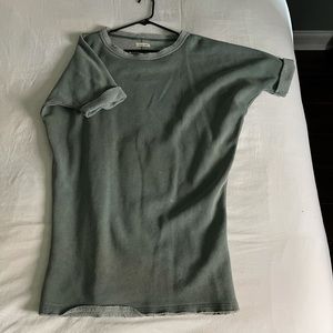 Silence + Noise green cotton t-shirt dress.